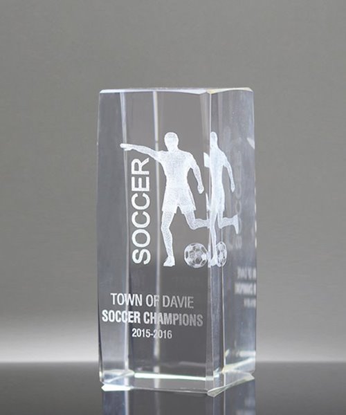 Picture of Collegiate Series Soccer 3D Crystal Trophy