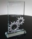 Picture of Silver Gears Glass Plaque