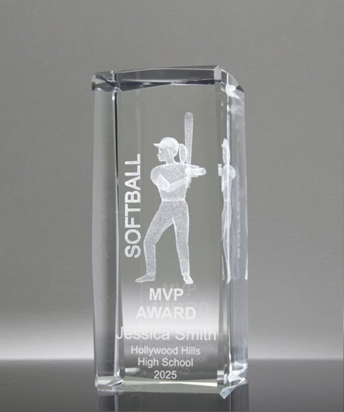 Picture of Collegiate Series Softball 3D Crystal Trophy