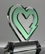 Picture of Custom Crystal Lightning Bolt Heart Award