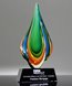 Picture of Laguna Green Flame Art Crystal Award