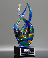 Picture of Intrigue Flame Art Glass Award