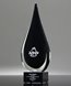Picture of Clear & Black Droplet Art Glass Award