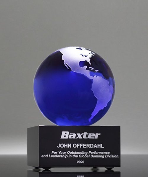 Top Performance Blue Globe Award | OC1783B | Edco Awards