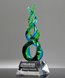 Picture of Serenity Helix Art Glass Award - Clear Base