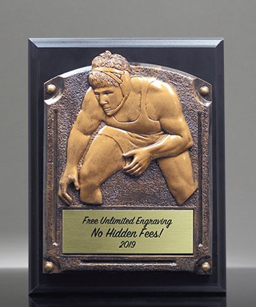 Personalized Wrestling Dog Tag Award With 30” Chain Or Keyring – Free Engraving (39510)