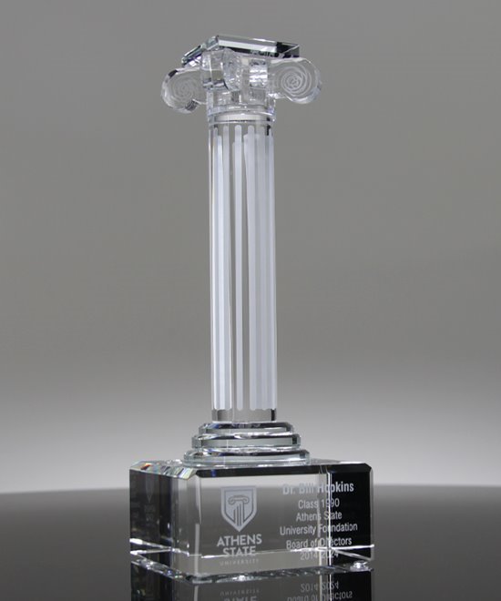 Iconic Column Crystal Award - Large Size | Edco Awards