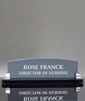 Picture of Smoked Glass Desktop Name Plate