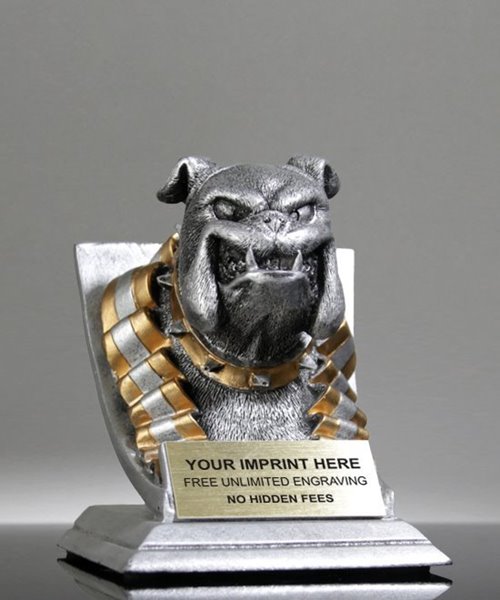 Picture of Spirit Bulldog Mascot Trophy Resin