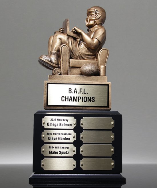 Fantasy Football Recliner King Perpetual Trophy | Edco Awards