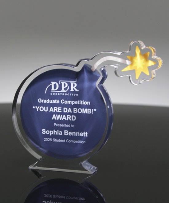 Big Bang Bomb Acrylic Trophy | Edco Awards