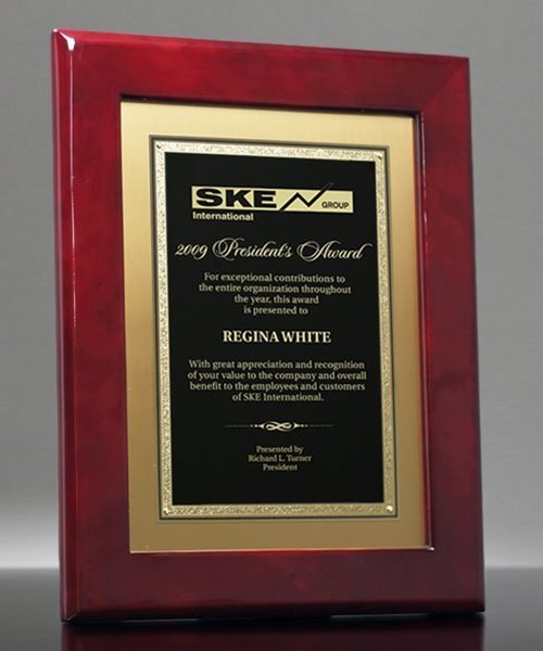 Iconic Rosewood Plaque Frame Award | P3990 | Edco Awards