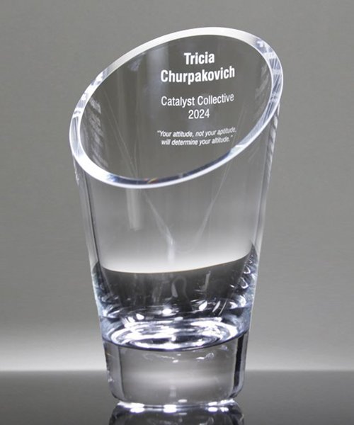 Picture of Luminous Crystal Slanted Vase