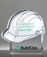 Picture of Custom Color Hard Hat Paperweight Award