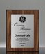 Picture of Black-Edge Walnut Value Plaque With Silver Plate