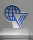 Picture of Custom Crystal Logo Award - Blue Overlay