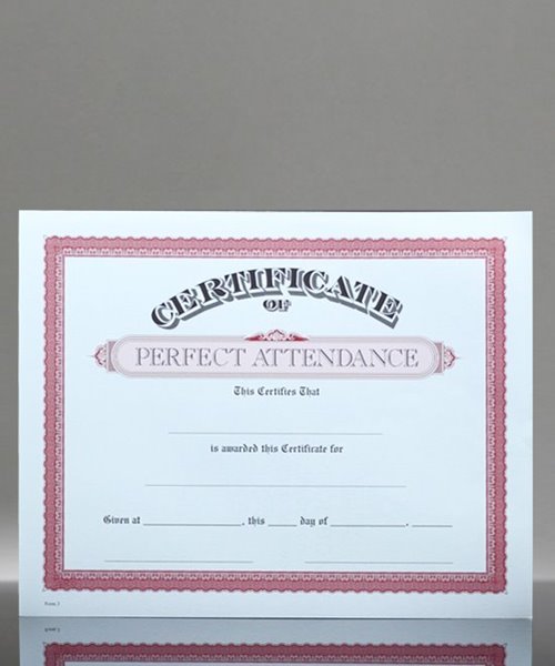 Picture of Parchtone Certificate of Perfect Attendance