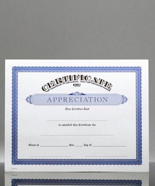 Picture of Certificate of Appreciation