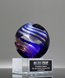 Picture of Helix Globe Art Glass Trophy - Clear Base