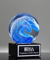 Picture of Ocean Wave Globe Trophy - Black Base