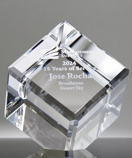 Picture of Economy Cube Crystal Awards - Medium Size