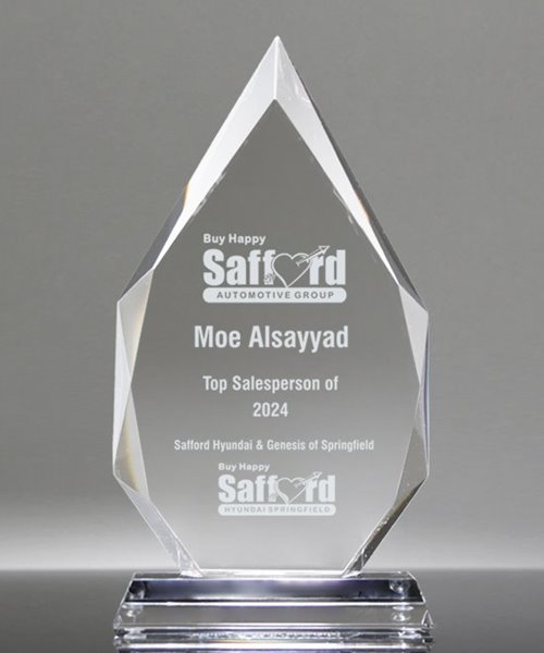 Picture of Classic Beveled Crystal Diamond Award