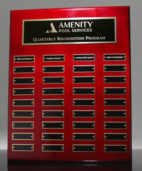 Picture of Monthly Recognition Piano-Finish Rosewood Plaque