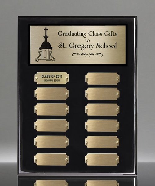 Picture of Classic 12-Plate Black Piano Perpetual Gold Plaque