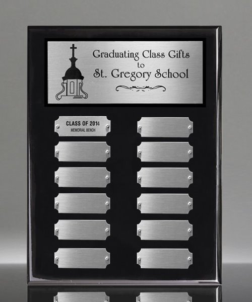 Picture of Classic 12-Plate Black Piano Perpetual Silver Plaque