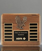 Picture of Soaring Eagle 12-Plate Perpetual Walnut Plaque