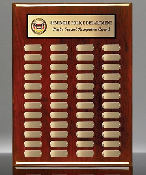 Picture of Special Recognition 48-Plate Rosewood Piano Perpetual Plaque
