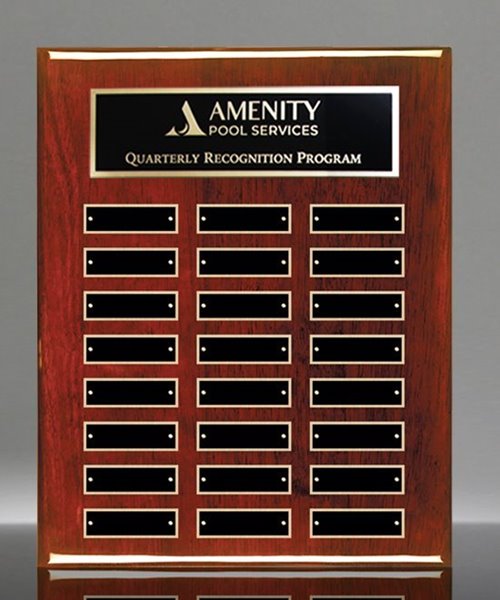 Picture of Classic 24-Plate Rosewood Piano Perpetual Plaque Award