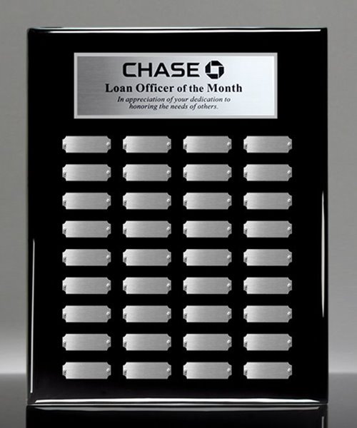 Picture of Special Recognition 36-Plate Piano Black Perpetual Plaque