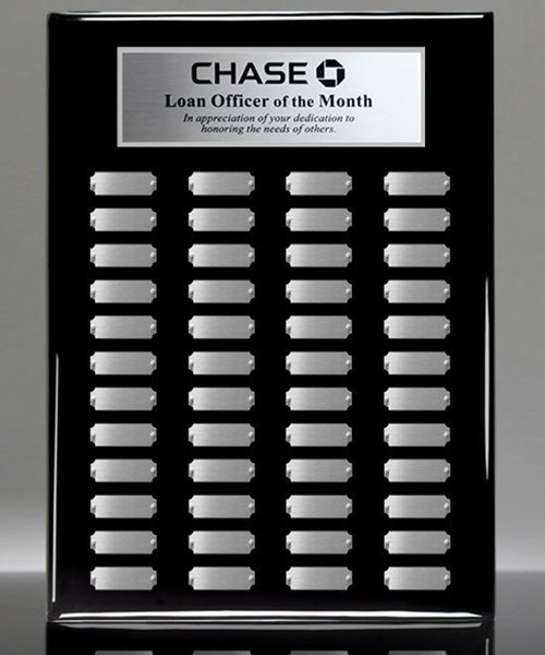 Picture of Special Recognition 48-Plate Piano Black Perpetual Plaque