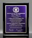 Picture of Gloss Ebony Designer Award Plaque - Purple Plate