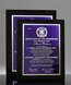 Picture of Gloss Ebony Designer Award Plaque - Purple Plate