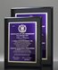 Picture of Gloss Ebony Designer Award Plaque - Purple Plate