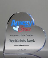 Picture of Acrylic Heart Paperweight Award