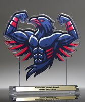 Picture of Acrylic Eagle Warrior Mascot Trophy