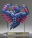 Picture of Acrylic Eagle Warrior Mascot Trophy