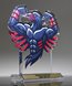 Picture of Acrylic Eagle Warrior Mascot Trophy