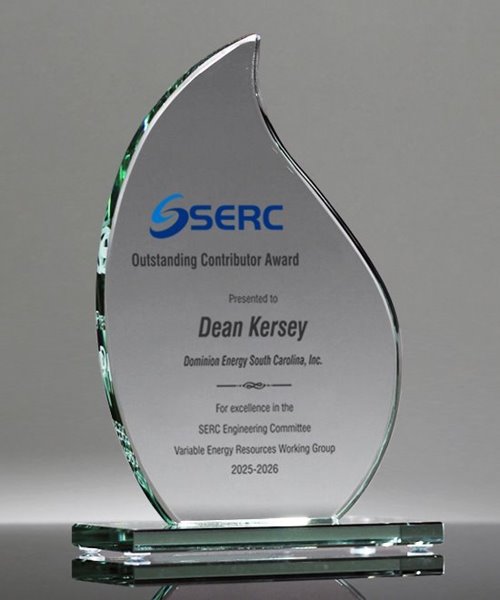 Picture of Jade Glass Flame Full Color Award