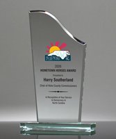 Picture of Jade Glass Swoosh Full Color Award