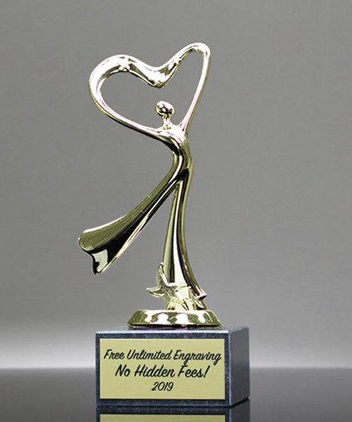 Picture of Rhythm & Heart Gold Dance Trophy