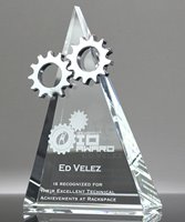 Picture of Crystal Triangle Gears Award