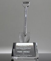 Picture of Platinum Shovel Crystal Award