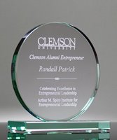 Picture of Classic Jade Glass Circle Award - Large Size