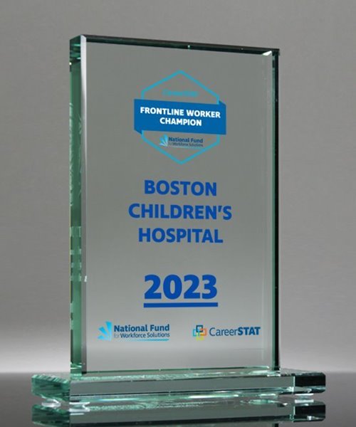 Picture of Optimist Jade Glass Rectangle Award - UV Printed