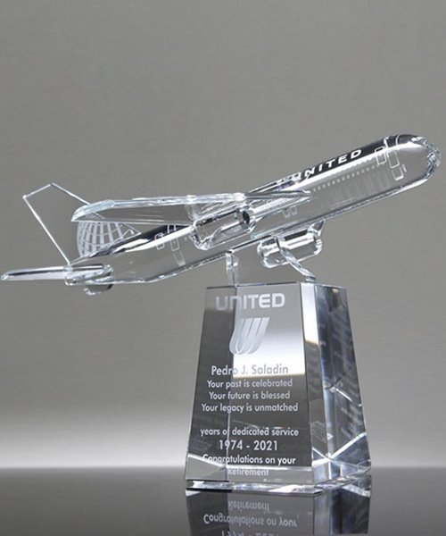 Picture of Crystal Boeing Airplane Award