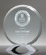 Picture of Round Glass Award on Silver Base